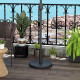 Outsunny 15kg Concrete Umbrella Parasol Base with Rattan Effect 46.5cm Dia Heavy Duty Parasol Stand for Outdoor Patio Umbrella