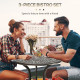 Outsunny 3 Piece Garden Bistro Set Aluminium Outdoor Furniture Set for 2 Patio Chairs and Table with Umbrella Hole Bronze Tone