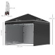 Outsunny 3 x 3 (M) Pop Up Gazebo Event Shelter, Height Adjustable Party Tent with 3 Sidewalls, Weight Bags and Wheeled Bag