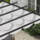 Outsunny 3 x 3(m) Aluminium Pergola Canopy Gazebo Awning Outdoor Garden Sun Shade Shelter Marquee Party BBQ, Light Grey