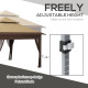 Outsunny 3 x 3(m) Pop Up Gazebo with Mosquito Netting, 1 Person Easy up Marquee Party Tent with 1-Button Push, Double Roof, Carr