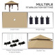 Outsunny 3 x 3(m) Pop Up Gazebo with Mosquito Netting, 1 Person Easy up Marquee Party Tent with 1-Button Push, Double Roof, Carr