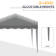 Outsunny 3 x 3cm Adjustable Height Pop-Up Gazebo, with Bag - Grey