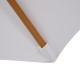 Outsunny 3(m) Garden Parasol, Pulley Operated Patio Umbrella, Wooden Table Market Umbrella with Rope Pulley Mechanism and 8 Ribs