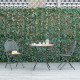 Outsunny 4 Pieces Expanding Trellis Fence, 2m x 1m Decorative Trellis with Artificial Leaves Garden Telescopic Hedge Privacy Scr