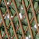 Outsunny 4 Pieces Expanding Trellis Fence, 2m x 1m Decorative Trellis with Artificial Leaves Garden Telescopic Hedge Privacy Scr