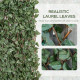 Outsunny 4 Pieces Expanding Trellis Fence, 2m x 1m Decorative Trellis with Artificial Leaves Garden Telescopic Hedge Privacy Scr