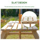 Outsunny 4 Seater Wooden Picnic Table Bench for Outdoor Garden or Patio with Parasol Cutout 150 cm Natural