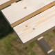 Outsunny 4 Seater Wooden Picnic Table Bench for Outdoor Garden or Patio with Parasol Cutout 150 cm Natural