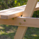 Outsunny 4 Seater Wooden Picnic Table Bench for Outdoor Garden or Patio with Parasol Cutout 150 cm Natural