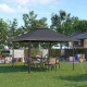 Outsunny 4 x 4m Pop-up Gazebo Double Roof Canopy Tent with UV Proof, Roller Bag &amp; 3-Level Height Adjustable Outdoor Party, Steel