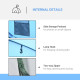 Outsunny 4-5 Person Pop-up Camping Tent Family Tent w/ 2 Mesh Windows &amp; PVC Windows Portable Carry Bag for Outdoor Trip, Sky Blu