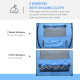 Outsunny 4-5 Person Pop-up Camping Tent Family Tent w/ 2 Mesh Windows &amp; PVC Windows Portable Carry Bag for Outdoor Trip, Sky Blu