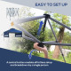 Outsunny 3 x 3m Height Adjustable Pop-Up Gazebo, with Accessories - Blue