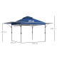 Outsunny 3 x 3m Height Adjustable Pop-Up Gazebo, with Accessories - Blue