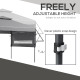 Outsunny 3 x 3m Height Adjustable Pop-Up Gazebo, with Accessories - Grey