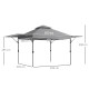 Outsunny 3 x 3m Height Adjustable Pop-Up Gazebo, with Accessories - Grey