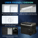 Outsunny 50L Car Refrigerator, Portable Compressor Cooler Box, Fridge Freezer w/ Inner LED Light, Foldable Handles, Cup Holders,