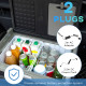 Outsunny 50L Car Refrigerator, Portable Compressor Cooler Box, Fridge Freezer w/ Inner LED Light, Foldable Handles, Cup Holders,