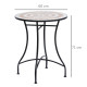 Outsunny 60cm Mosaic Round Bistro Table Side Bar Table Patio Garden Outdoor Balcony Furniture