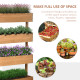 Outsunny Four-Tier Basket Wooden Plant Stand - Orange
