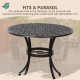 Outsunny 5 Pieces Garden Dining Set for 4, Cast Aluminium Outdoor Dining Set with 4 Armchairs and Round Dining Table with Paraso