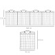 Outsunny Garden Decorative Fence 4 Panels 44in x 12ft Metal Wire Landscape Border Edging