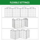 Outsunny Garden Decorative Fence 4 Panels 44in x 12ft Metal Wire Landscape Border Edging