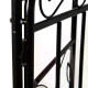Outsunny Garden Decorative Metal Arch with Gate Outdoor Patio Trellis Arbor for Climbing Plant Archway Antique Black - 108L x 45