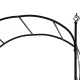 Outsunny Garden Decorative Metal Arch with Gate Outdoor Patio Trellis Arbor for Climbing Plant Archway Antique Black - 108L x 45