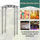 Outsunny Garden Decorative Metal Arch with Gate Outdoor Patio Trellis Arbor for Climbing Plant Archway Antique Black - 108L x 45