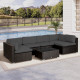 Outsunny Garden Rattan Sofa Cushion Polyester Cover Replacement Outdoor- No Cushion Included, Dark Grey