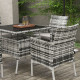 Outsunny Five-Pieces Rattan Dining Set - Mixed Grey