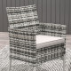 Outsunny Five-Pieces Rattan Dining Set - Mixed Grey