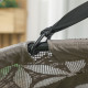 Outsunny Outdoor Double Hanging Chair, Swing Chair with Metal Stand, Thick Padded Cushion, Foldable Basket and Cup Holders, for 