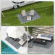 Outsunny 182 x 274cm Reversible Patterned Outdoor Rug, with Bag - Black/Grey