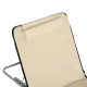 Outsunny Set of 2 Foldable Garden Beach Chair Mat Lightweight Outdoor Sun Lounger Seats Adjustable Back Metal Frame PE Fabric He