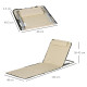 Outsunny Set of 2 Foldable Garden Beach Chair Mat Lightweight Outdoor Sun Lounger Seats Adjustable Back Metal Frame PE Fabric He
