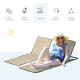 Outsunny Set of 2 Foldable Garden Beach Chair Mat Lightweight Outdoor Sun Lounger Seats Adjustable Back Metal Frame PE Fabric He