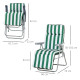 Outsunny 2 Pieces Outdoor Sun Lounger Set with Cushions, Patio Folding 5-Level   Adjustable Backrest Recliner Chairs Set of 2 wi