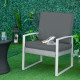Outsunny Set of 2 Garden Seat and Back Cushion Set, Replacement Cushions for Outdoor Furniture with Seat Cushion and Back Cushio