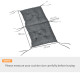 Outsunny Set of 2 Garden Chair Cushions 50W x 98L x 8D cm Comfortable Seat Pad with Backrest for Sunbeds, Rocking Chairs, Lounge