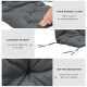 Outsunny Set of 2 Garden Chair Cushions 50W x 98L x 8D cm Comfortable Seat Pad with Backrest for Sunbeds, Rocking Chairs, Lounge