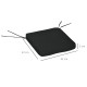 Outsunny Set of 6 Chair Cushion Seat Pads Dining Chair w/ Straps Indoor Outdoor Removable Tie On Garden Patio Black