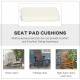 Outsunny Set of 6 Pcs Chair Cushion, 42Lx42Wx5T cm-Cream White