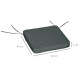 Outsunny Set of 6 Pcs Chair Cushion, 42Lx42Wx5T cm-Grey
