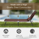 Outsunny Outdoor Foldable Sun Lounger, 4 Level Adjustable Backrest Reclining Sun Lounger Chair with Pillow and Reading Hole, Bro