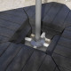 Outsunny Umbrella Weights for Cantilever Parasols, Set of 4 Heavy Duty Parasol Base Weights, 80kg Sand or 60kg Water Filled, Bla