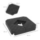 Outsunny Umbrella Weights for Cantilever Parasols, Set of 4 Heavy Duty Parasol Base Weights, 80kg Sand or 60kg Water Filled, Bla