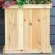 Outsunny 37L Wooden Garden Planter &amp; Bench Combination Garden Raised Bed Patio Park Natural 176 x 38 x 40 cm